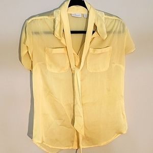 NY & Co Yellow Work Blouse-- Size S
